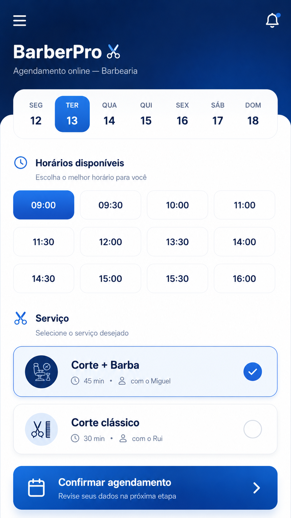 App de agendamento